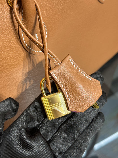 HERMES Bolide 25 -Gold 37 金棕金拚紫 B