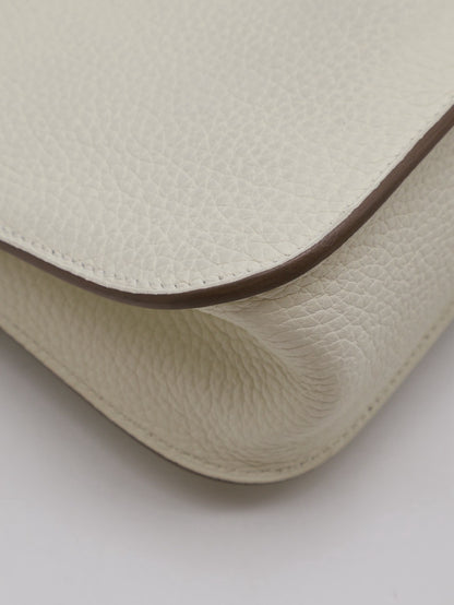 HERMES Halzan 25 - Mushroom/Beige De Weimar 蘑菇白/威瑪犬米金 B