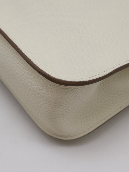 HERMES Halzan 25 - Mushroom/Beige De Weimar 蘑菇白/威瑪犬米金 B