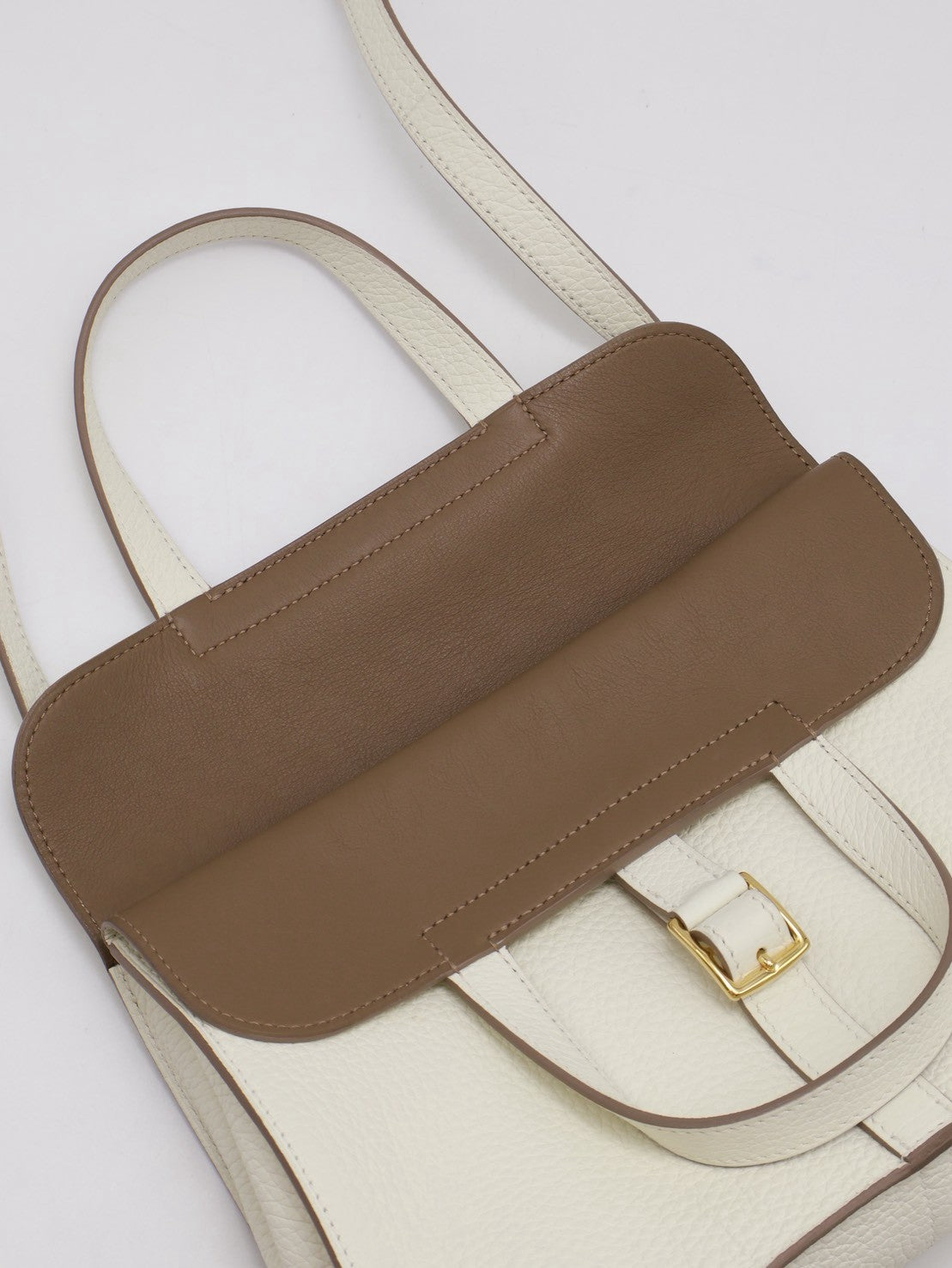 HERMES Halzan 25 - Mushroom/Beige De Weimar 蘑菇白/威瑪犬米金 B
