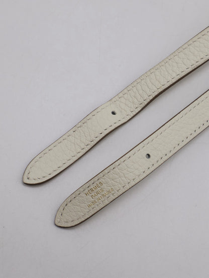 HERMES Halzan 25 - Mushroom/Beige De Weimar 蘑菇白/威瑪犬米金 B
