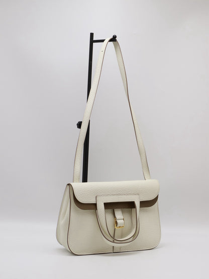HERMES Halzan 25 - Mushroom/Beige De Weimar 蘑菇白/威瑪犬米金 B