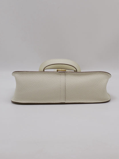 HERMES Halzan 25 - Mushroom/Beige De Weimar 蘑菇白/威瑪犬米金 B