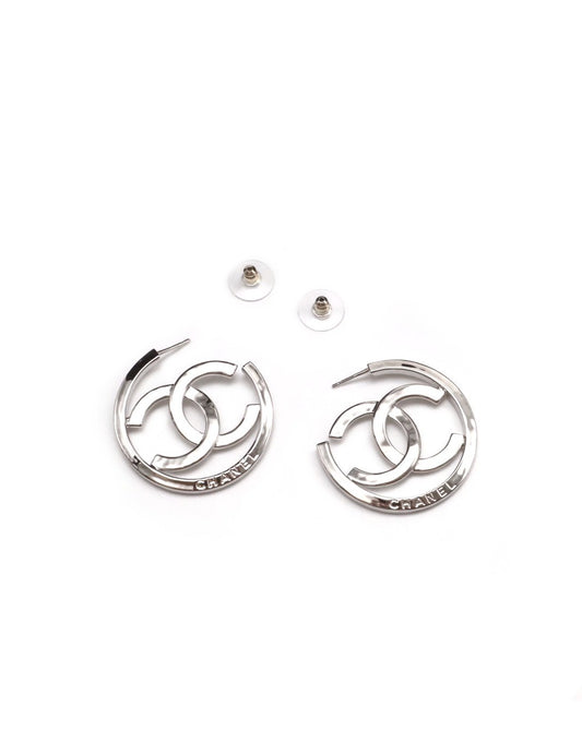 CHANEL 25C大圈雙C耳環