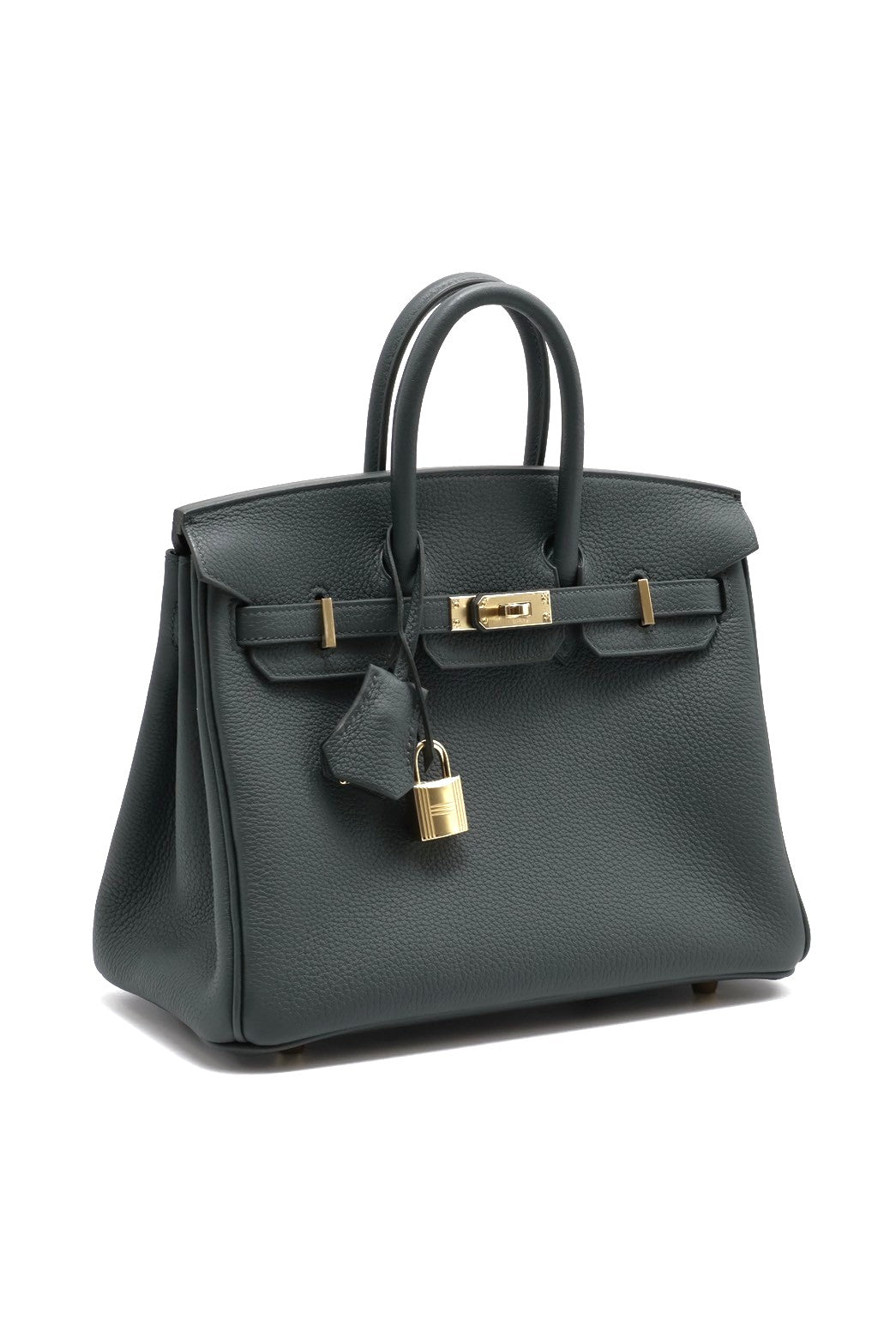 HERMES Birkin 25 -  Vert Mangrove Q0 灰綠香檳金