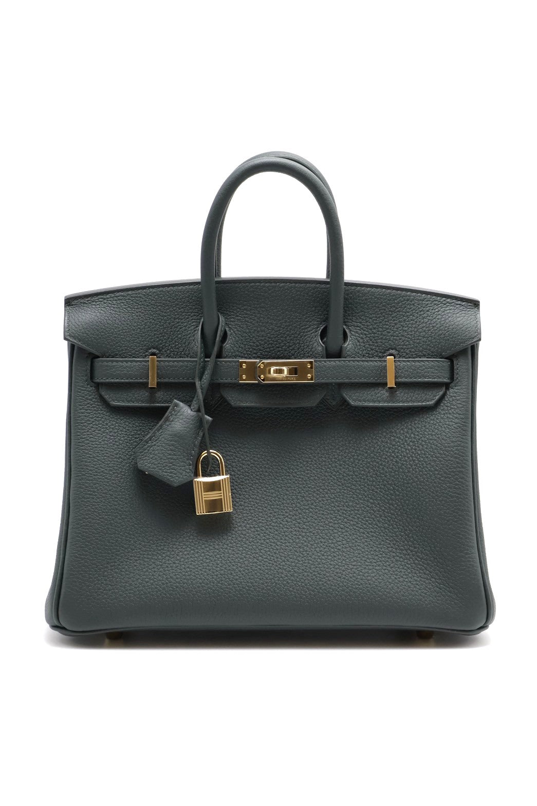 HERMES Birkin 25 -  Vert Mangrove Q0 灰綠香檳金