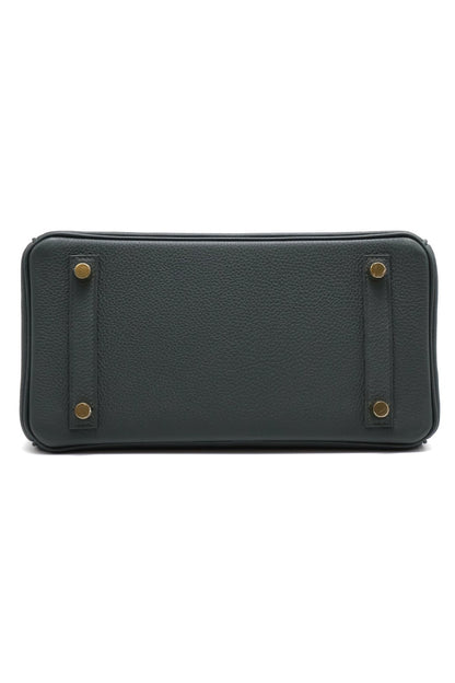HERMES Birkin 25 -  Vert Mangrove Q0 灰綠香檳金