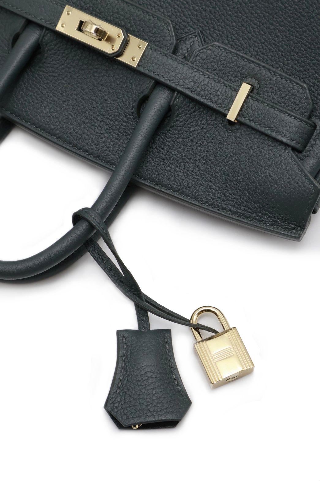 HERMES Birkin 25 -  Vert Mangrove Q0 灰綠香檳金