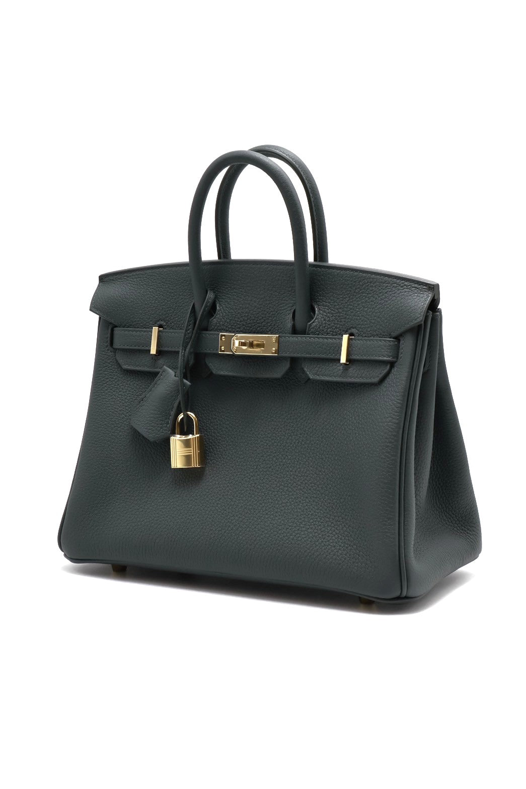 HERMES Birkin 25 -  Vert Mangrove Q0 灰綠香檳金