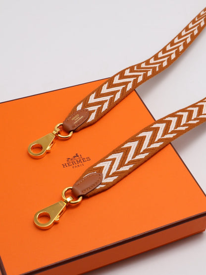 HERMES Sangle zigzag替換背帶 25 - 白金棕金 B
