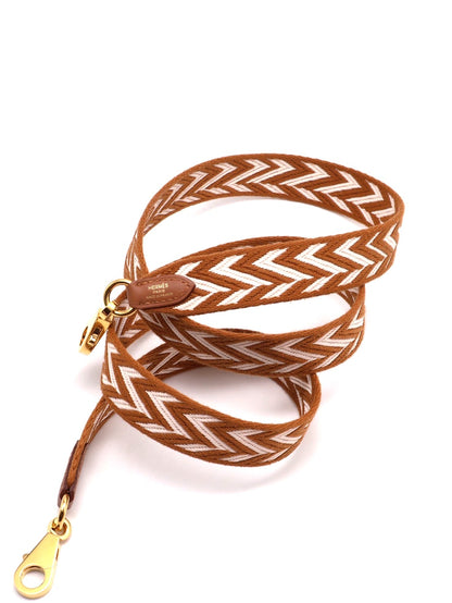 HERMES Sangle zigzag替換背帶 25 - 白金棕金 B