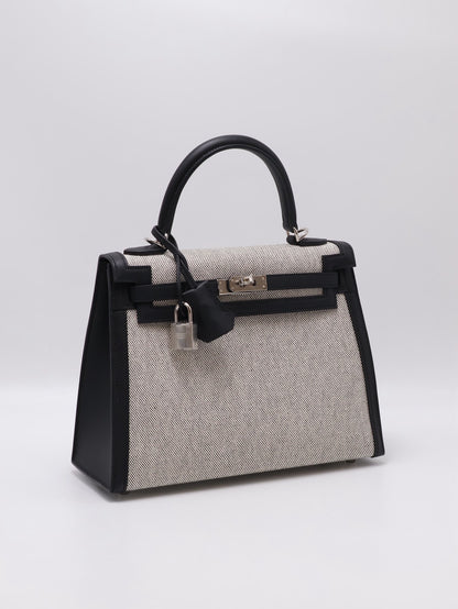 HERMES Kelly 25 - 熊貓銀 K
