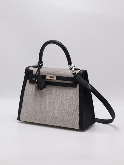 HERMES Kelly 25 - 熊貓銀 K