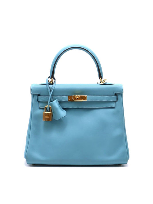 HERMES Kelly 25 - Bleu Atoll 3P 馬卡龍藍金 T