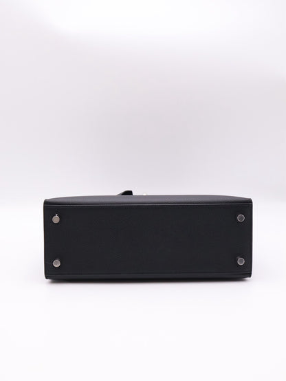 HERMES Kelly 25 - Noir 89 黑銀 G