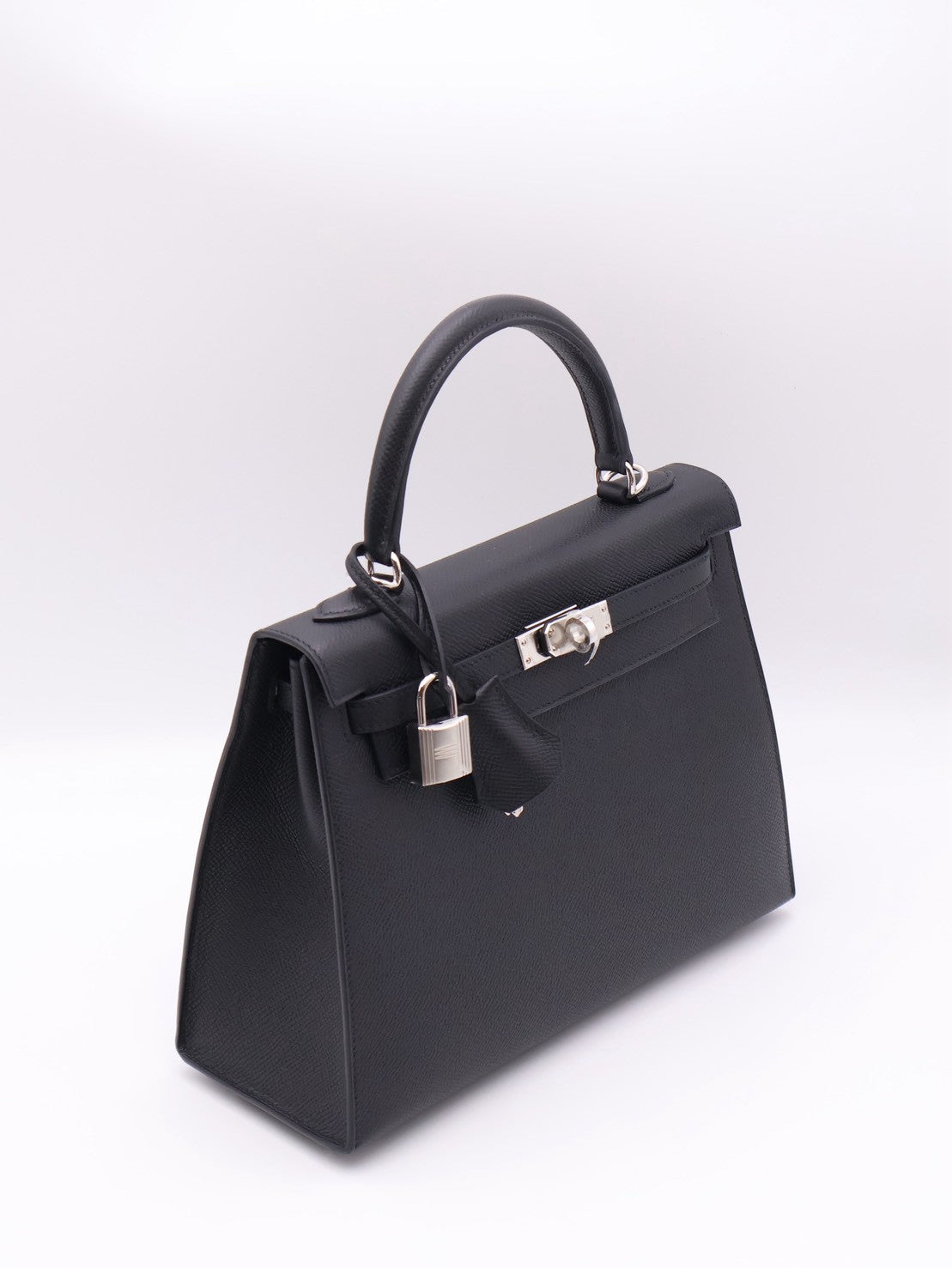 HERMES Kelly 25 - Noir 89 黑銀 G