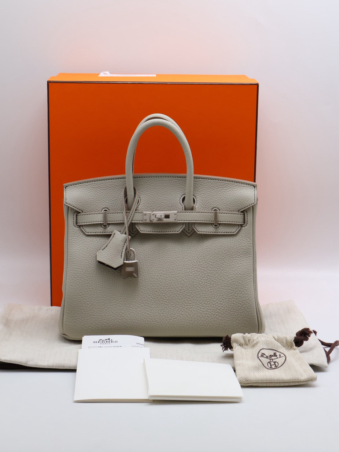 HERMES Birkin 25 - Gris Perle/Noir 珍珠灰拚黑