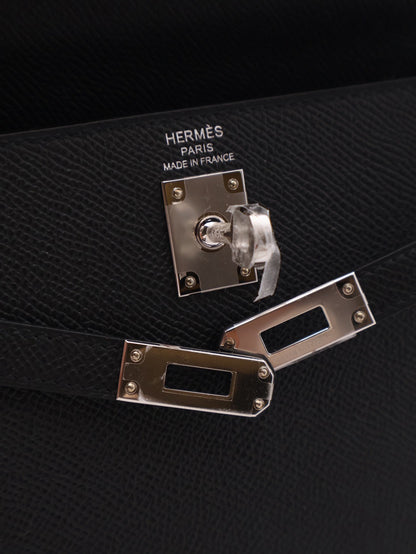 HERMES Kelly 25 - Noir 89 黑銀 G