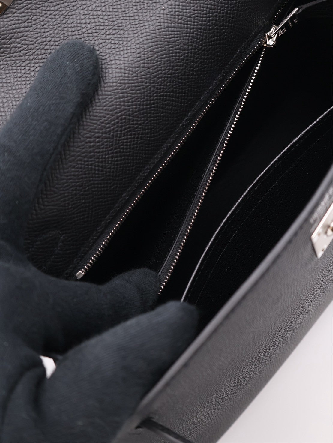 HERMES Kelly 25 - Noir 89 黑銀 G