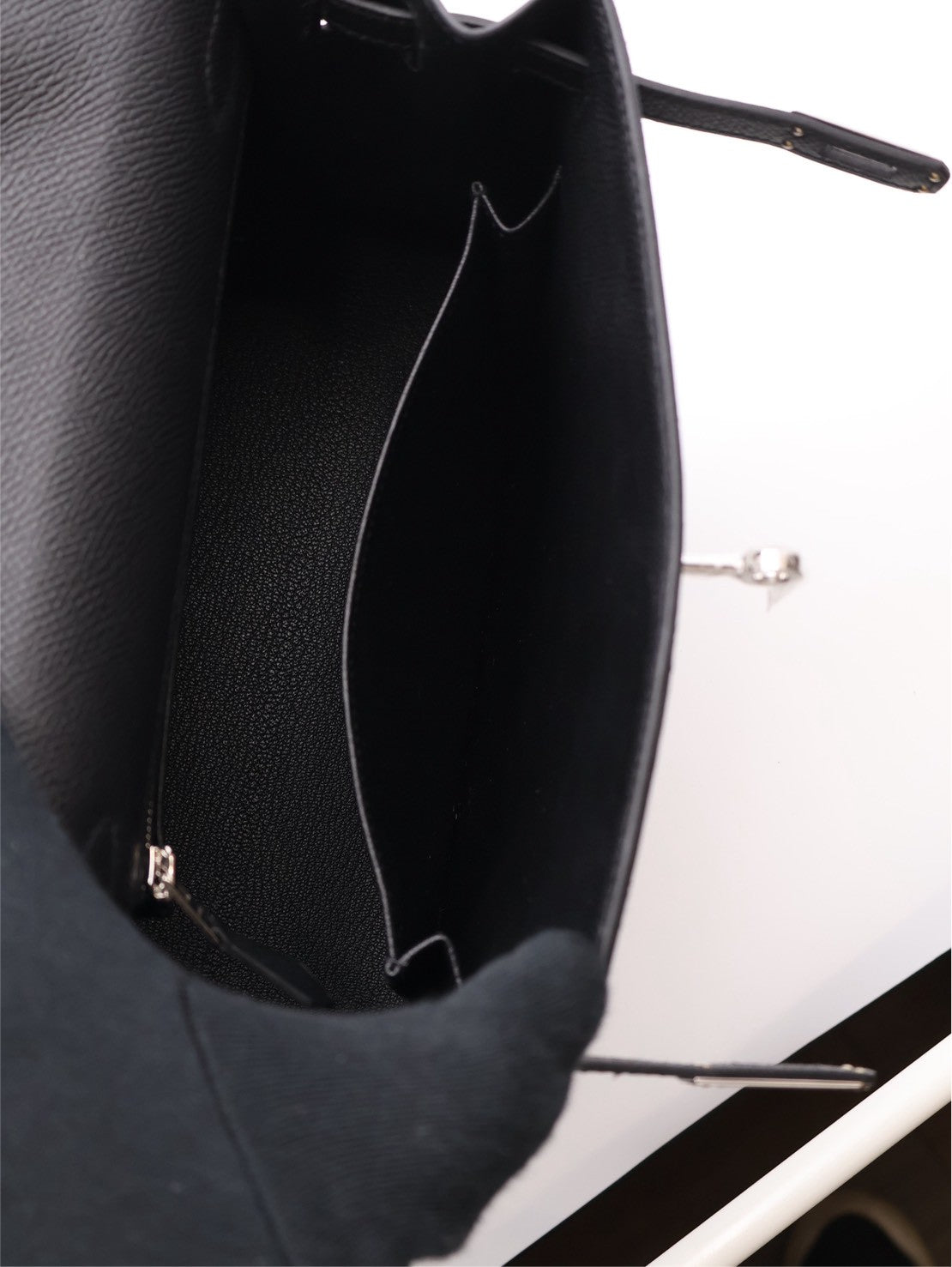 HERMES Kelly 25 - Noir 89 黑銀 G