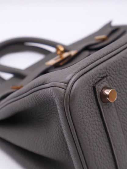 HERMES Birkin 25 - Etain 8F 錫器灰玫瑰金 Z