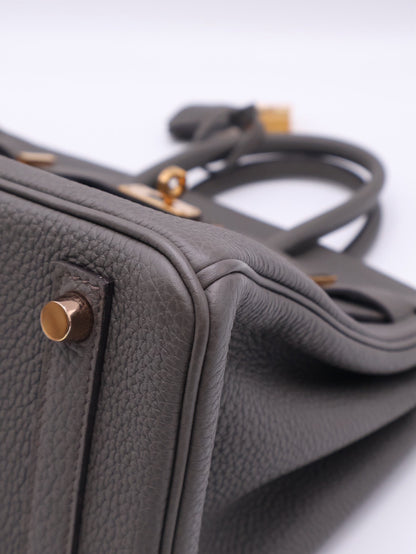 HERMES Birkin 25 - Etain 8F 錫器灰玫瑰金 Z