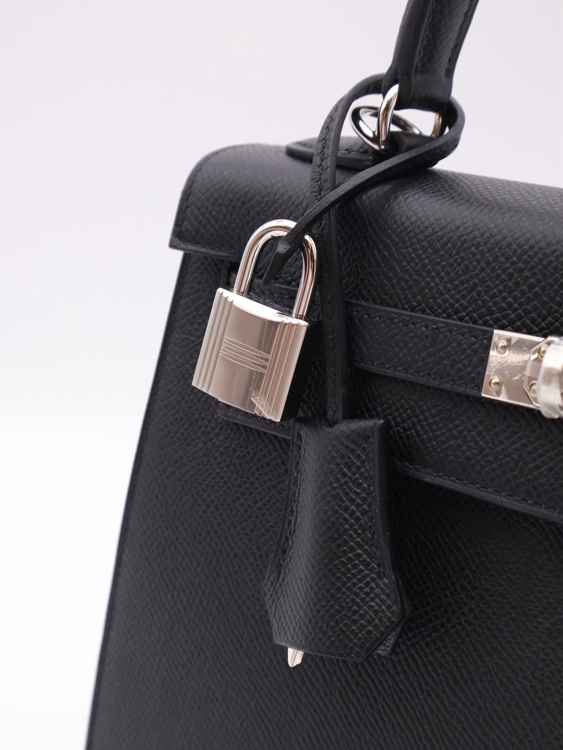 HERMES Kelly 25 - Noir 89 黑銀 G
