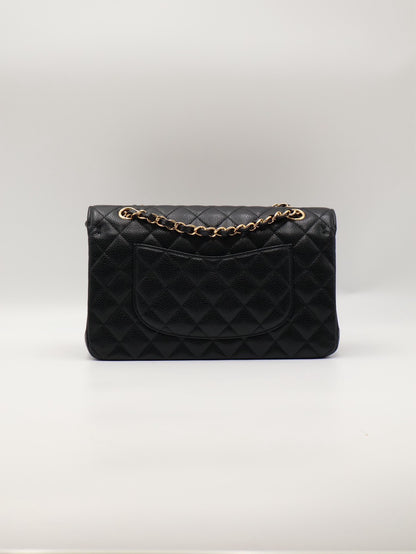 CHANEL 經典口蓋包 CF25 - 粒面牛皮黑金
