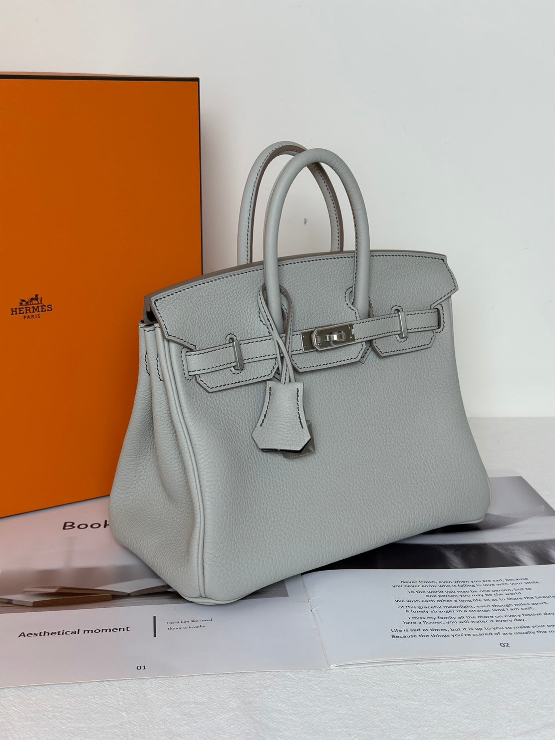 HERMES Birkin 25 - 珍珠灰拚黑