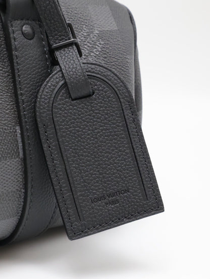 LOUIS VUITTON KeepAll 25 - 像素棋盤格黑