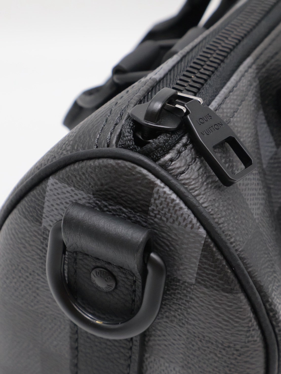 LOUIS VUITTON KeepAll 25 - 像素棋盤格黑