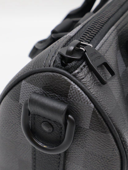 LOUIS VUITTON KeepAll 25 - 像素棋盤格黑