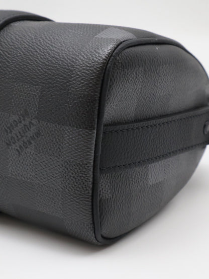 LOUIS VUITTON KeepAll 25 - 像素棋盤格黑