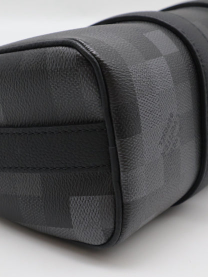 LOUIS VUITTON KeepAll 25 - 像素棋盤格黑