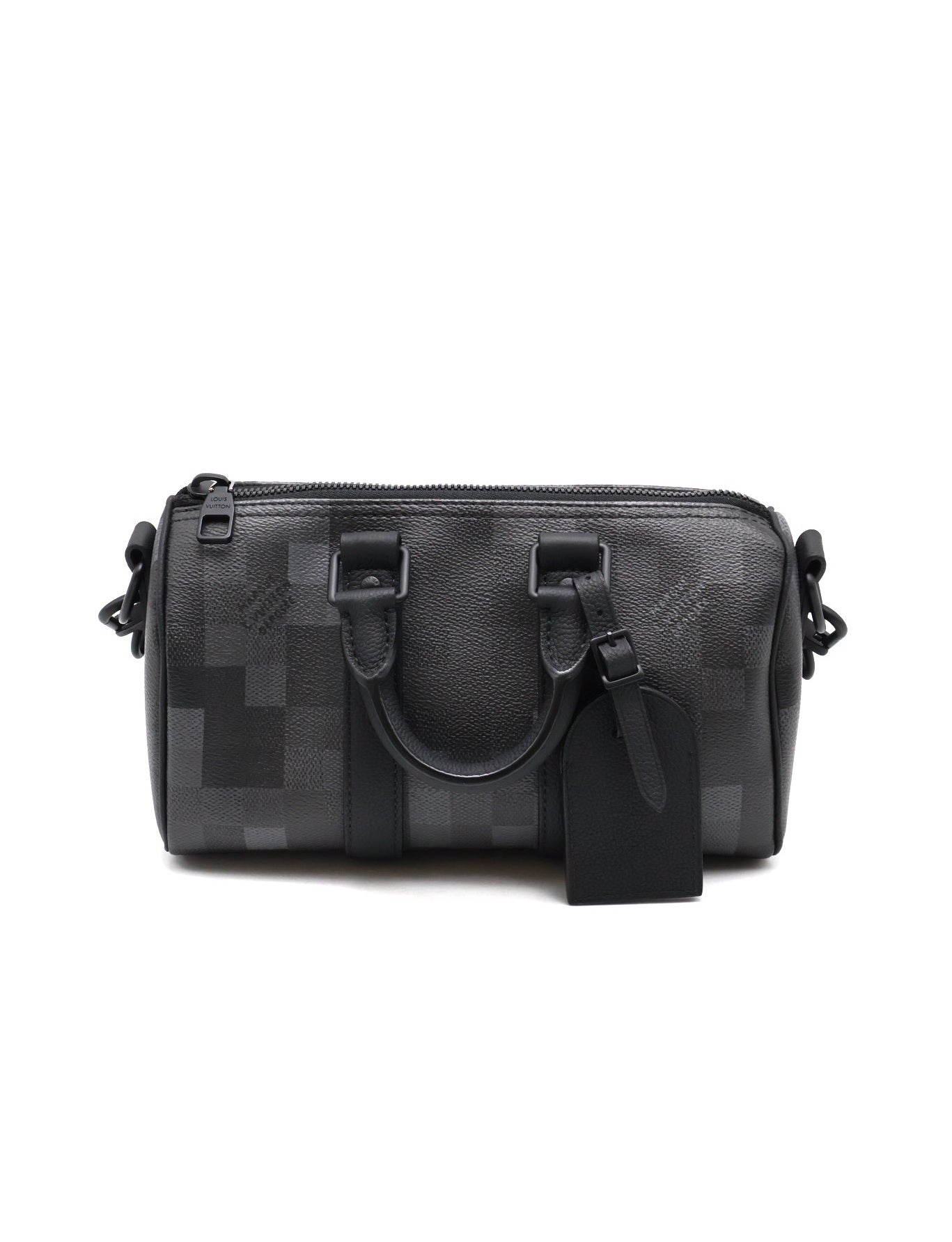 LOUIS VUITTON KeepAll 25 - 像素棋盤格黑
