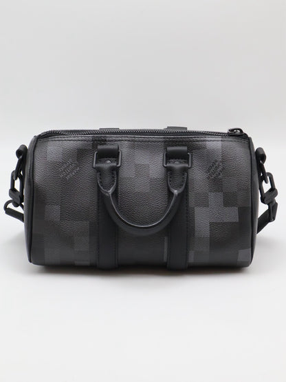 LOUIS VUITTON KeepAll 25 - 像素棋盤格黑