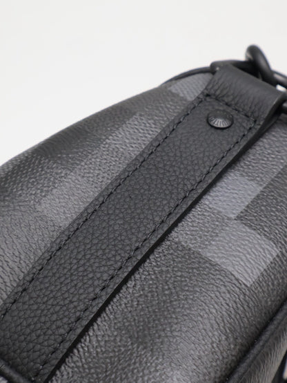 LOUIS VUITTON KeepAll 25 - 像素棋盤格黑