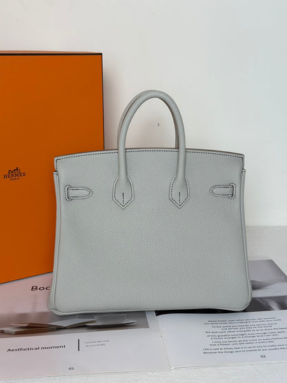 HERMES Birkin 25 - 珍珠灰拚黑