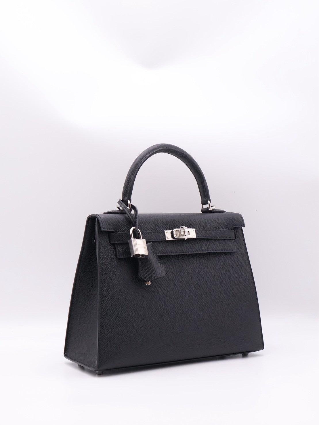 HERMES Kelly 25 - Noir 89 黑銀 G