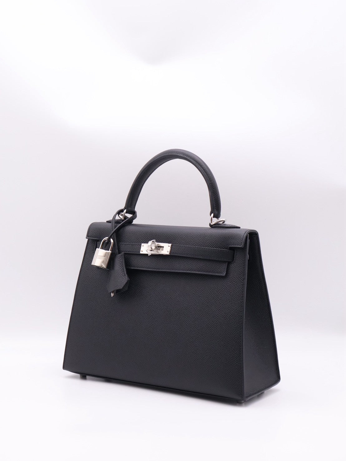 HERMES Kelly 25 - Noir 89 黑銀 G