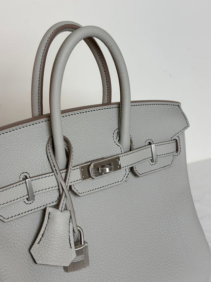 HERMES Birkin 25 - 珍珠灰拚黑