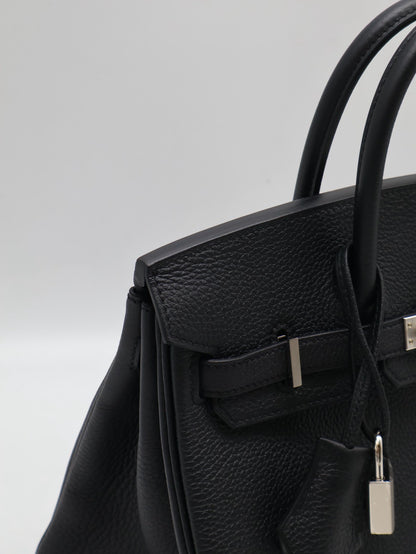 HERMES Birkin 25 - Noir 89 黑銀 K