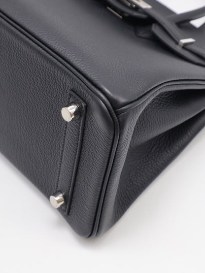 HERMES Birkin 25 - Noir 89 黑銀 K