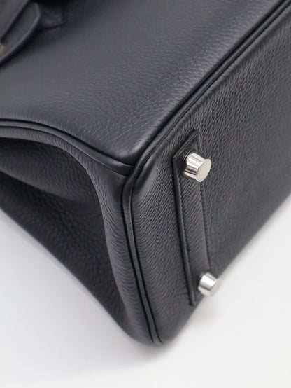 HERMES Birkin 25 - Noir 89 黑銀 K