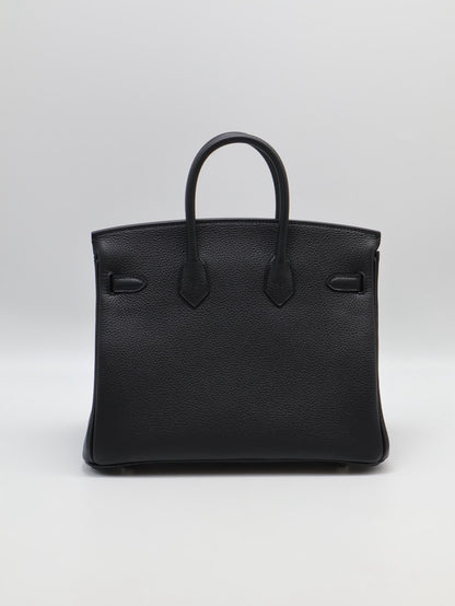 HERMES Birkin 25 - Noir 89 黑銀 K