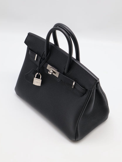 HERMES Birkin 25 - Noir 89 黑銀 K