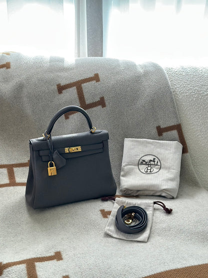HERMES Kelly 25 - 錫器灰金 Z