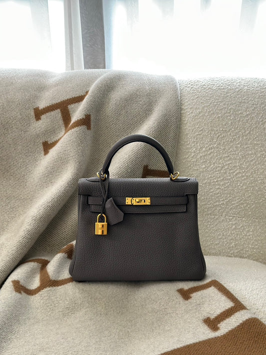 HERMES Kelly 25 - 錫器灰金 Z