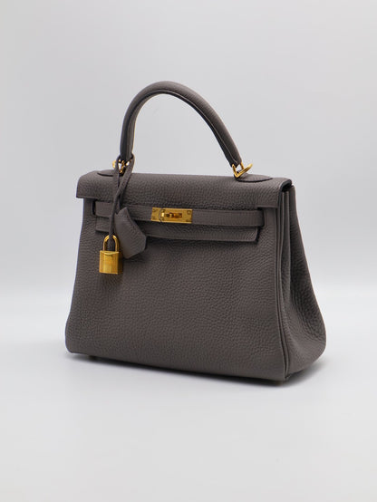HERMES Kelly 25 - 錫器灰金 Z