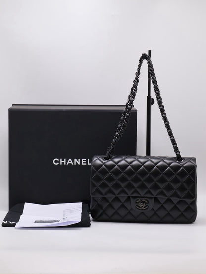 CHANEL 經典口蓋包 CF25 - 羊皮So Black